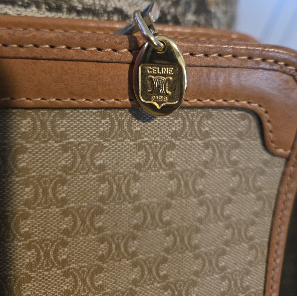 Celine Tan and Brown Clutch - Picture 4 of 9